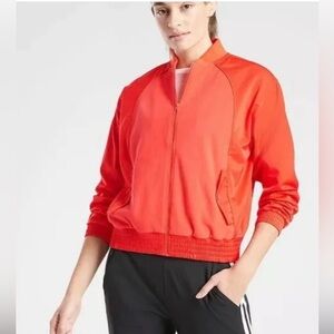 Athleta Zion Microfleece Full Zip Bomber Jacket